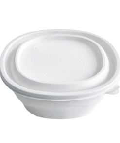 LIYI Disposable Bowl with Lid, 350ml / 12oz, BPA Free