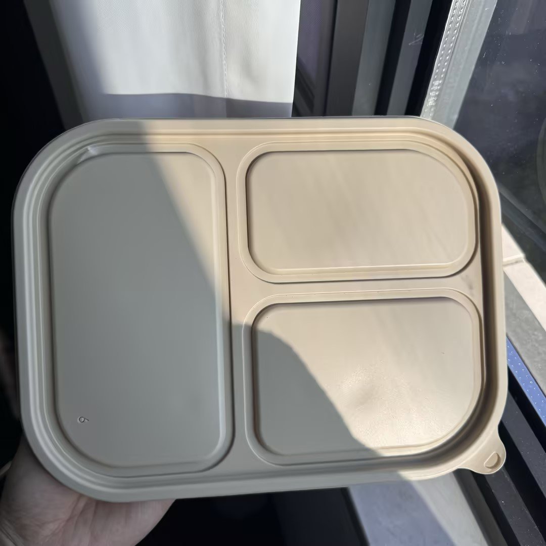 LIYI Disposable Lunch Box, 3-Compartment,1000ml / 34oz, BPA-Free - Image 2