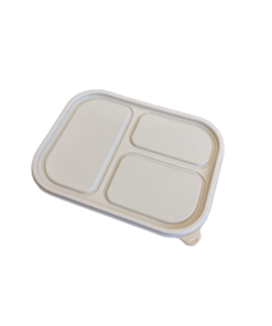 LIYI Disposable Lunch Box, 3-Compartment,1000ml / 34oz, BPA-Free